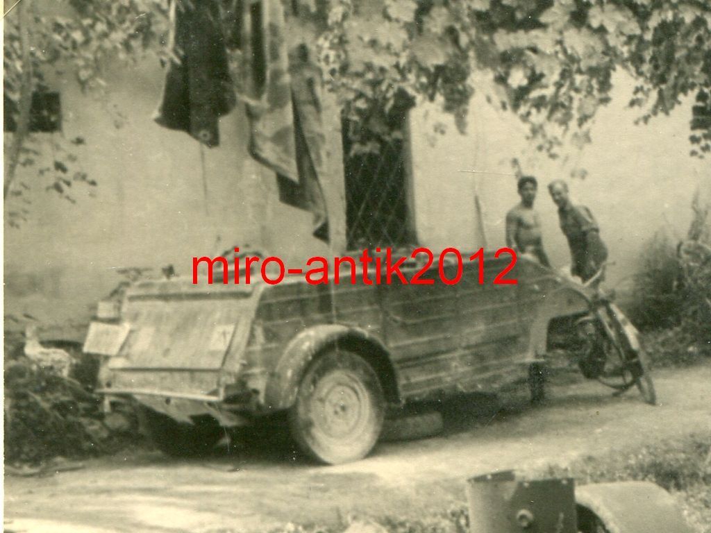 Foto, Wehrmacht, PKW, Kübelwagen, Panne, Warna, 