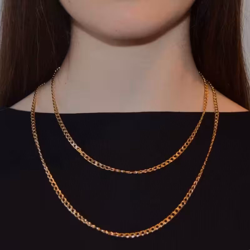 collier double chaîne 