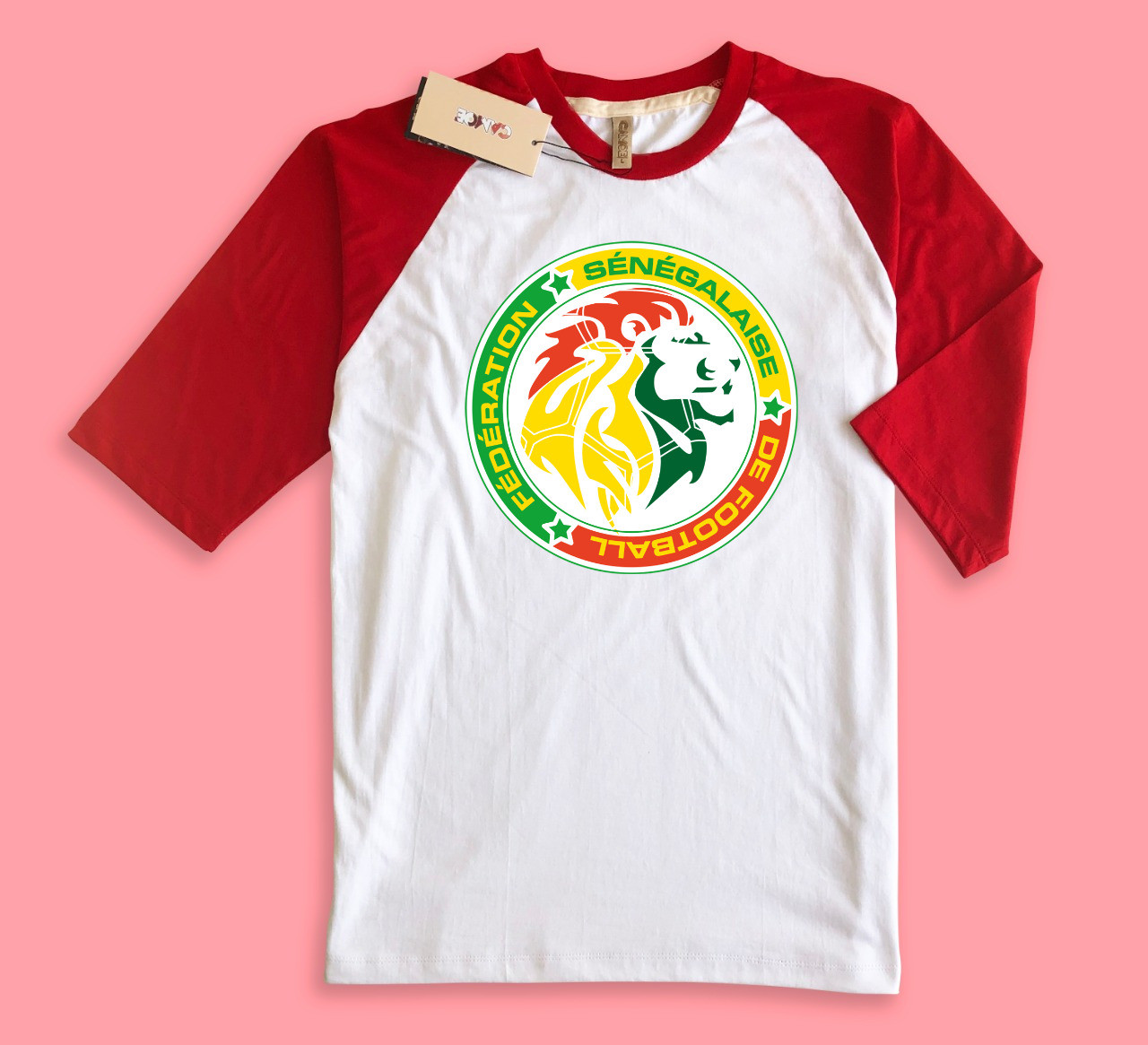 Raglan T Shirt 08 Red White