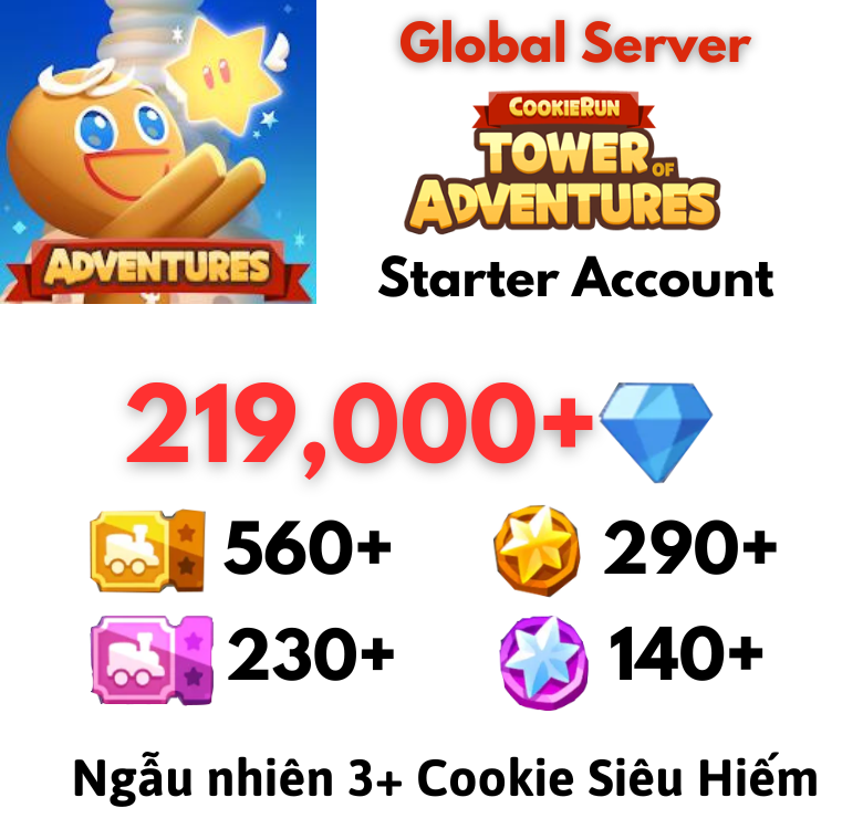 [Global] Cookie Run: Tower of Adventures ToA Starter Account 