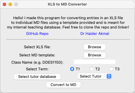 XLS2MD GUI
