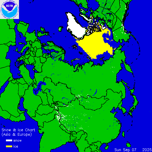 7 day sea ice and snow cover 13th sept 2025