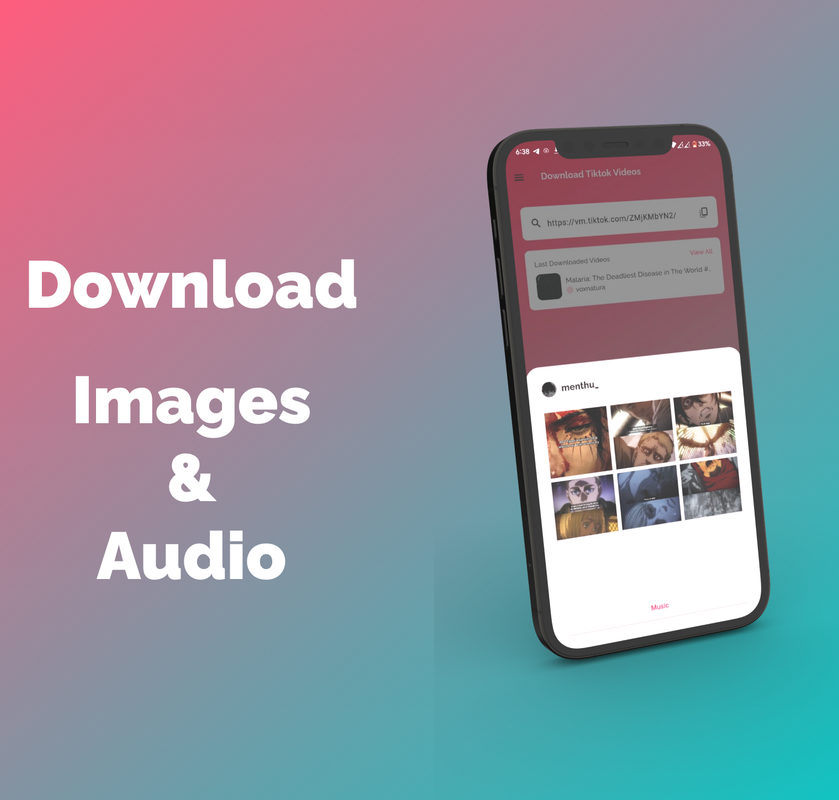Tiktok Video Downloader Without watermark, Audio and Image Extractor - 6