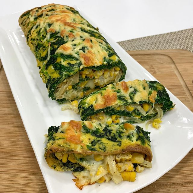 Pionono de espinaca