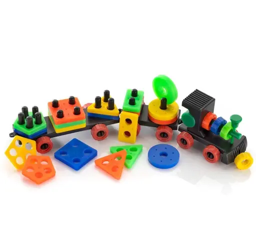 Smart Activity Learning & educational Geometry Train Shape & color Block game for Kids Color 1 (T106)