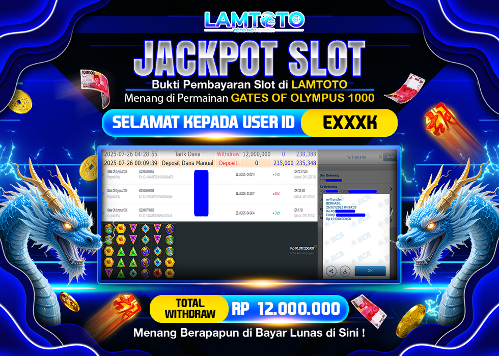 BUKTI JACKPOT LUNAS LAMTOTO