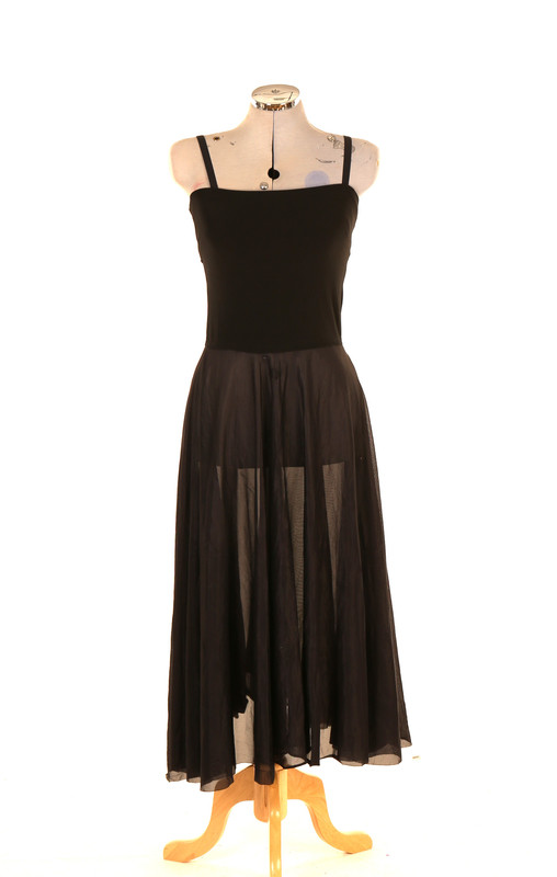 Black Long Sheer Dress - Dance Size 2/3