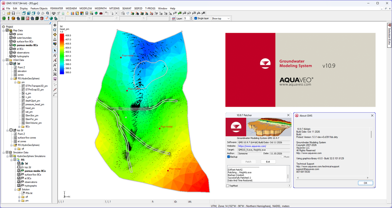 Working with Aquaveo GMS System Premium 10.9.7 full activated