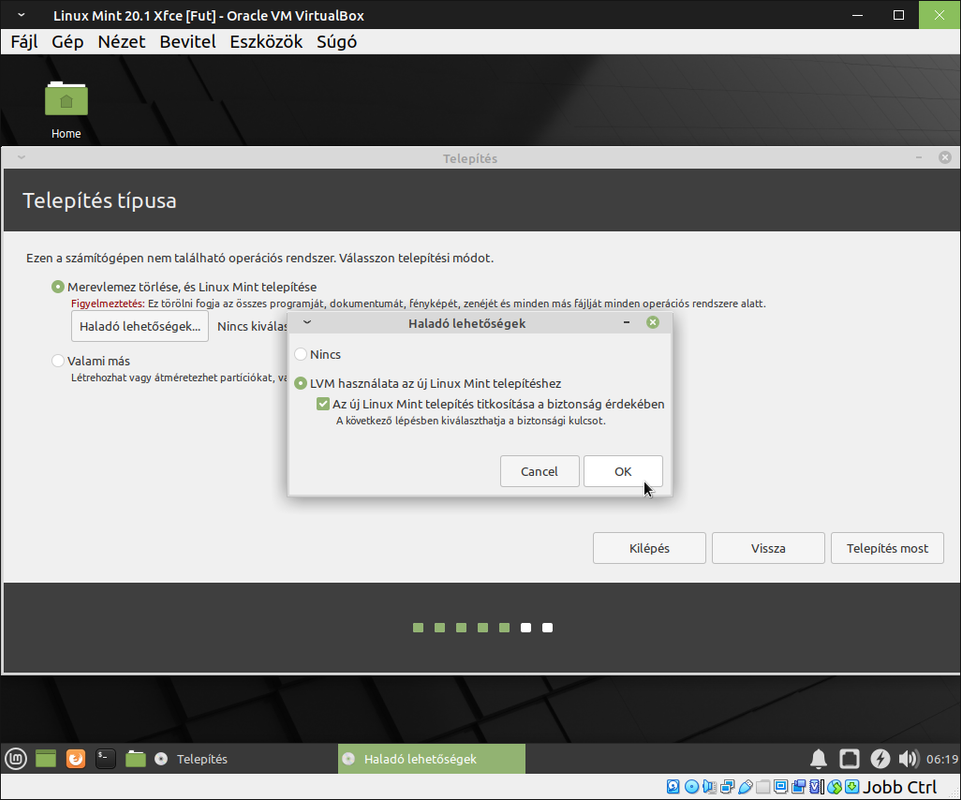 Merevlemez teljes titkosítása | Linux Mint Magyar Közösség