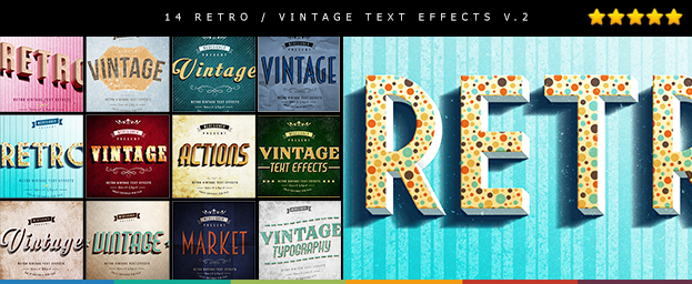 14 Retro / Vintage Text Effects V.2 - 8