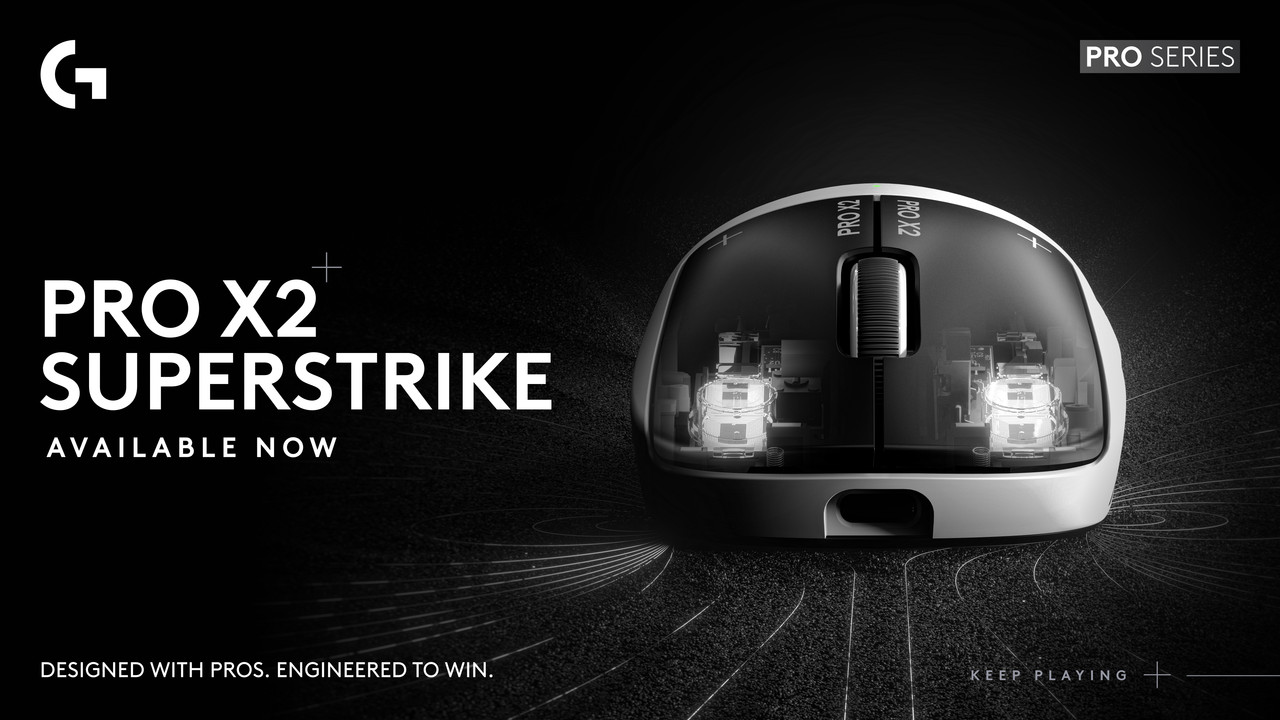 Logitech G presenta el PRO X2 SUPERSTRIKE: el mouse que redefine la velocidad del click