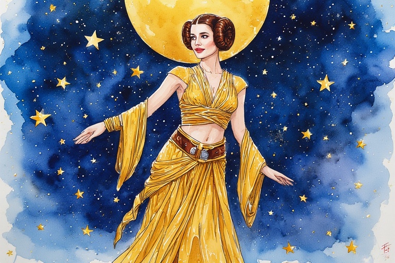 Princess-Leia-in-Golden-outfit-(10)