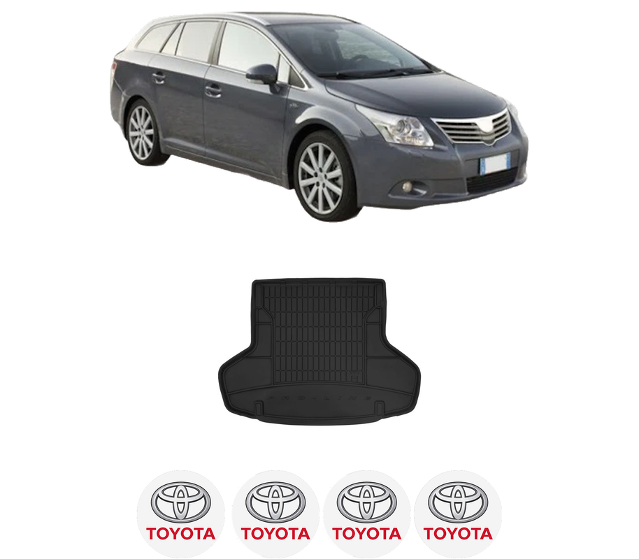 Tavita Portbagaj TOYOTA AVENSIS Estate (_T27_) din 2008-2018, Protectie Portbagaj Auto, 4x Stickere auto cu TOYOTA