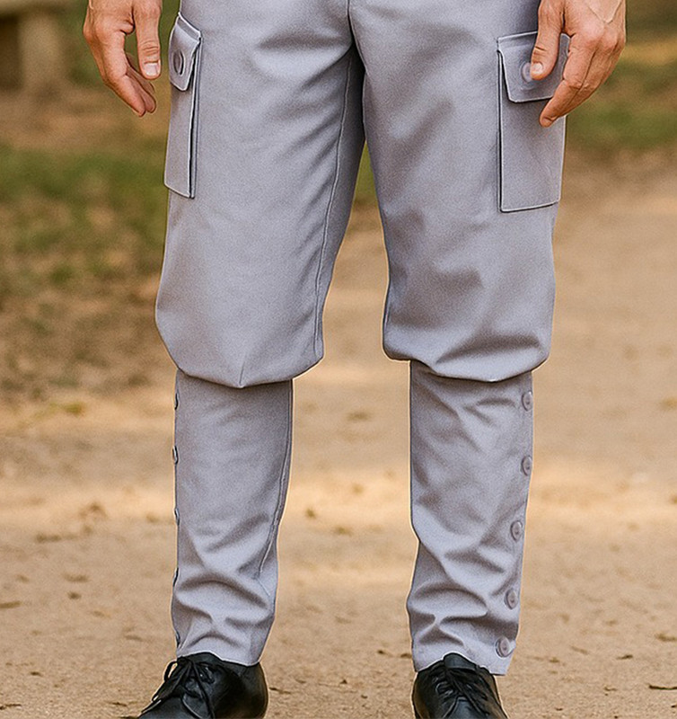 Button Closure Calves - trousers