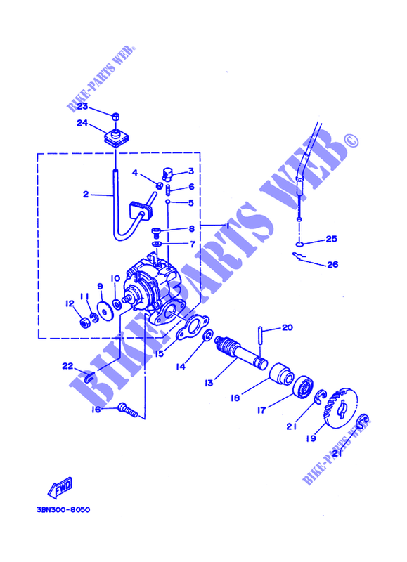 POMPE-A-HUILE-Yamaha-MOTO-125-1993-TDR-TDR125-3BN300-8050