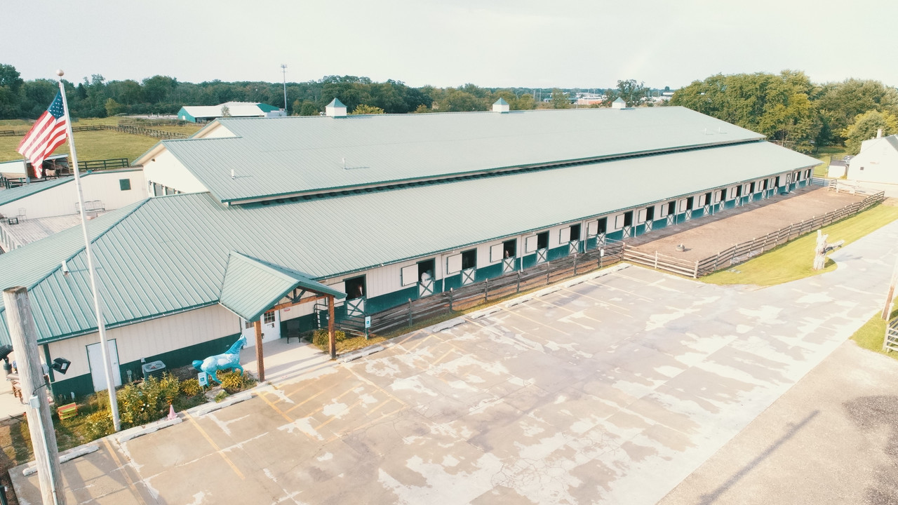 Aerial view of Equestrian Connection
