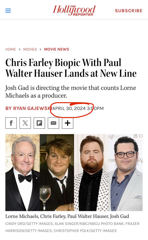 Josh Gad to make Film directorial debut with Chris Farley biopic