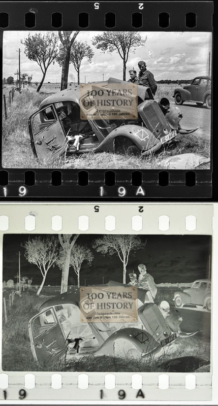 Zerstörtes Fahrzeug PKW Auto Frankreich Belgien 