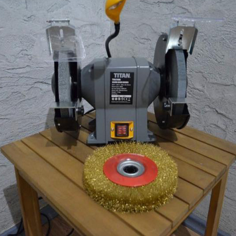 New Titan TTB521GRB 200mm Electric Home Garage Bench Grinder 240V Free