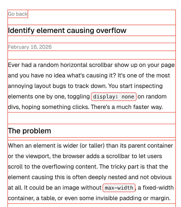 Screenshot of one-line fix