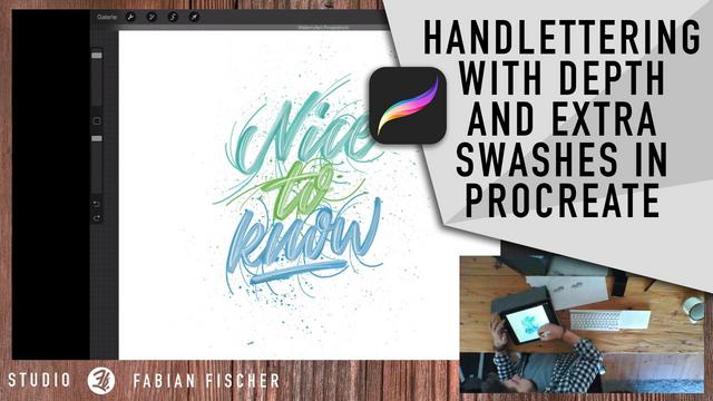 How to create a stamped look to your handlettering in Procreate and Adobe Illustrator