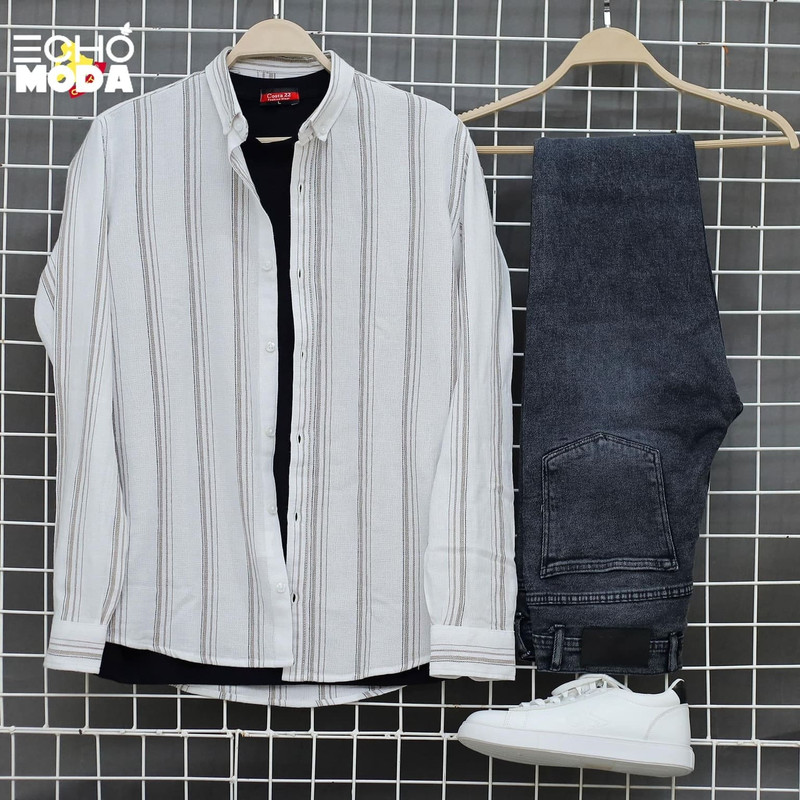 طقم ملابس رجالي مثالي لفصل الصيف: قميص وبنطلون بألوان مريحة وجذابة طقم ملابس رجالي مثالي لفصل الصيف: قميص وبنطلون بألوان مريحة وجذابة