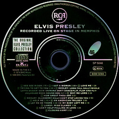 ELVIS RECORDED LIVE ON STAGE IN MEMPHISThe original Elvis Presley collection, volume 46 [74321