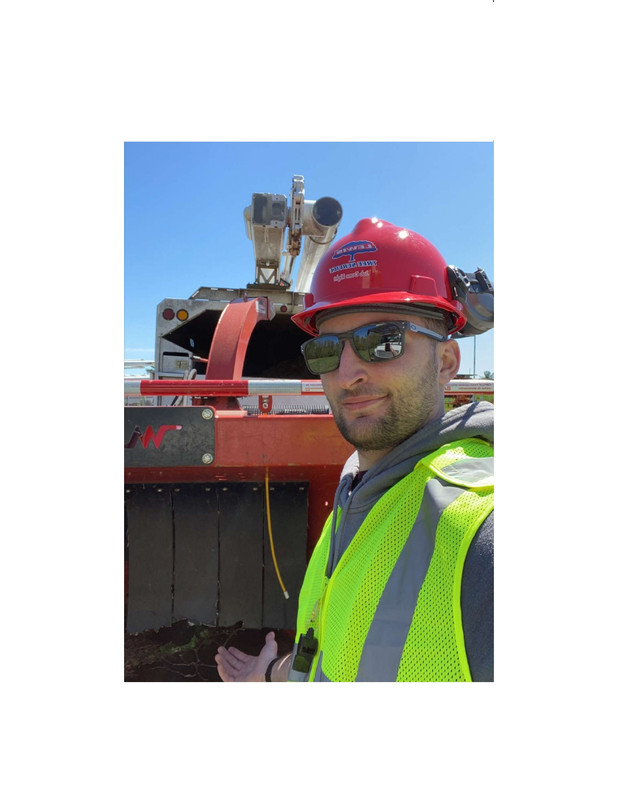 Dylan Boutin doing tree service work