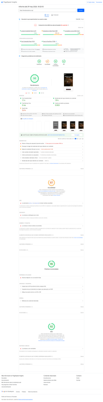 Templo Esoterico Móvil PageSpeed