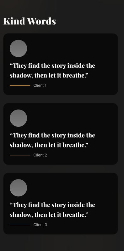 Lumen Studio mobile view
