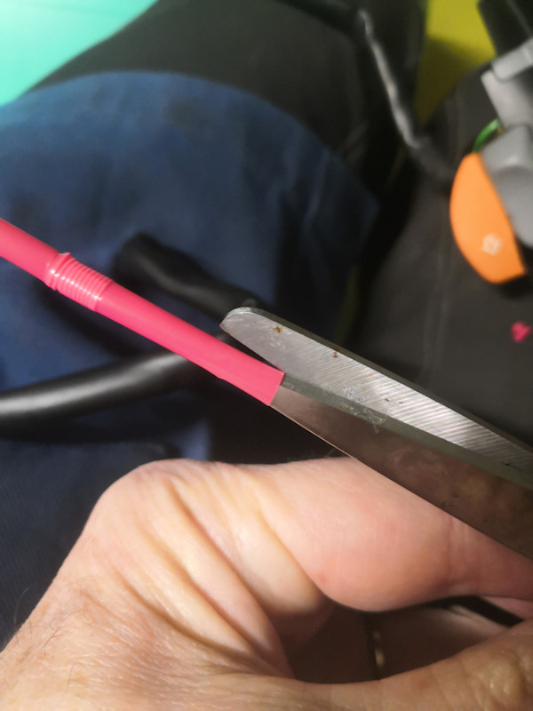 First cut the straw on half inch