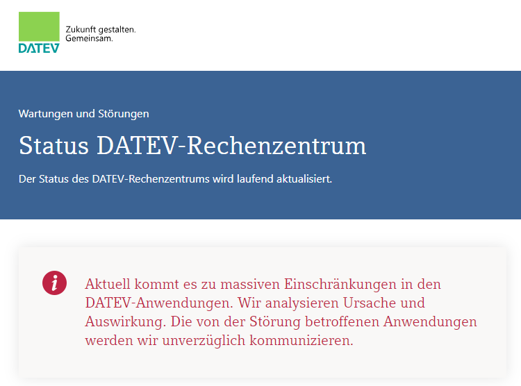 DATEV Störung 10.2.2025