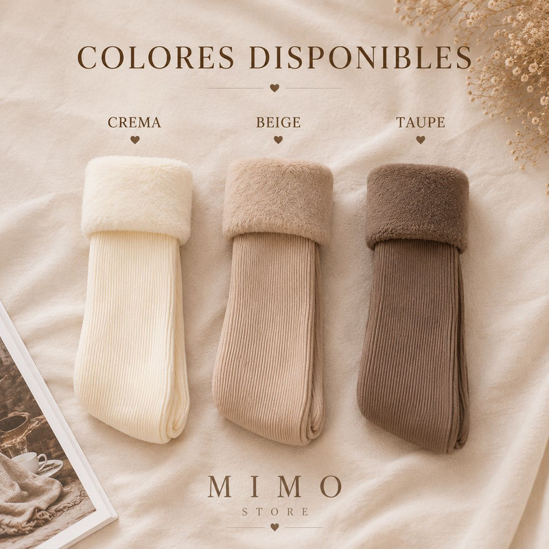 Medias t&eacute;rmicas plush interior detalle
