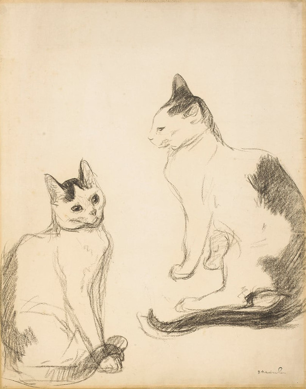 Thophile-Alexandre-Steinlen-The-Two-Cats-Les-Deux-Chats-Meister-Drucke-843069