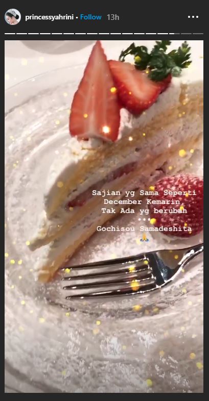 Hidangan kue yang dinikmati Syahrini dan Reino Barack di Jepang.