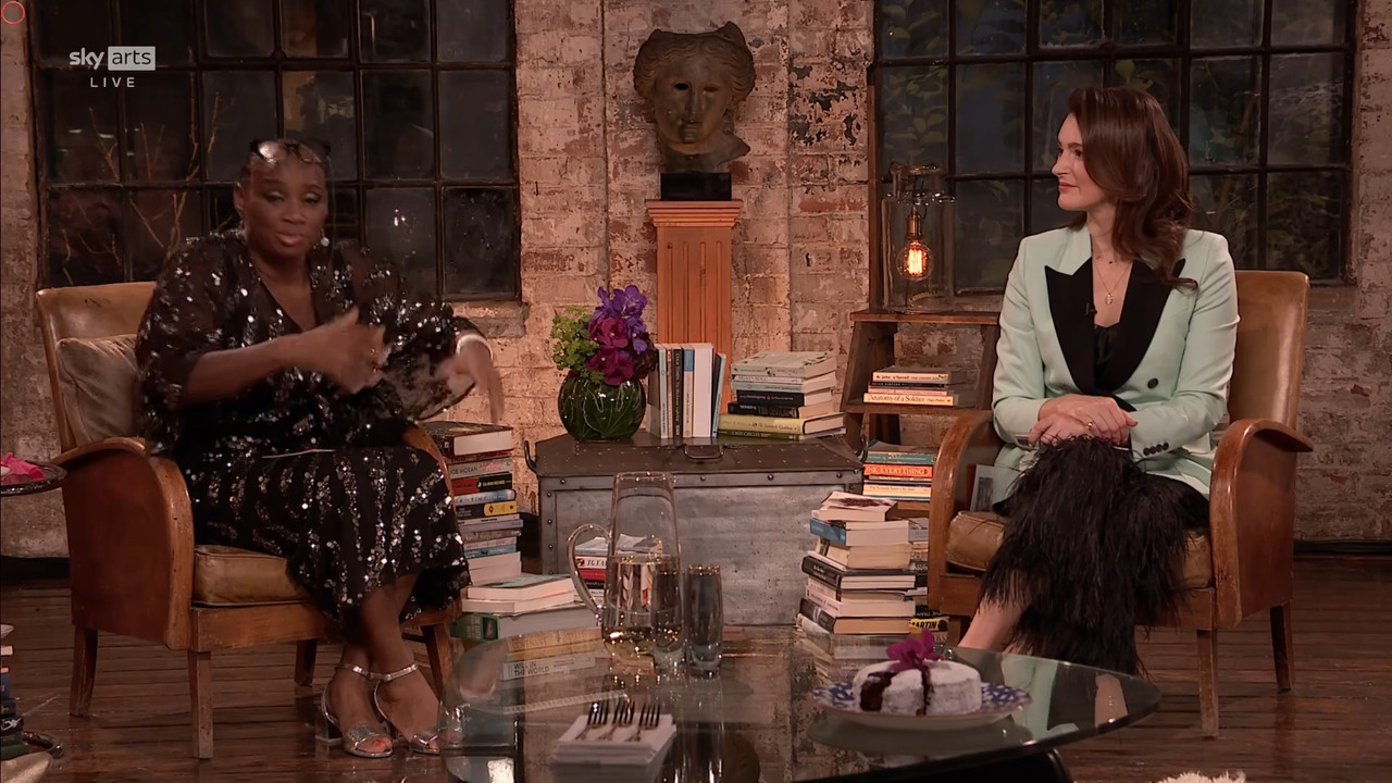 11.22 - 17.00.00 - Sky Arts Book Club Live. Andi Oliver and Elizabeth....ts_snapshot_01.42.30.885