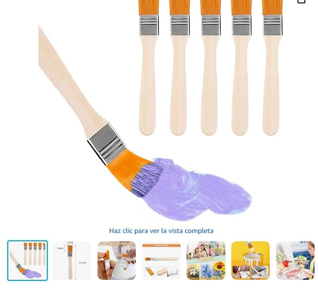 set brocha plana suave para manualidades escolar didactico 