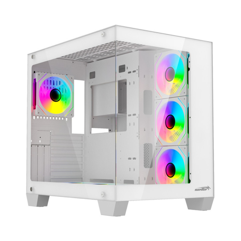 GABINETE SENTEY BEARER PRO WHITE 7X120MM ARGB FAN VIDRIO TEMPLADO