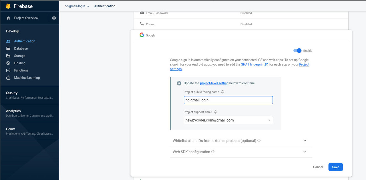 cl-firebase-create-add-sign-in-public-facing-name