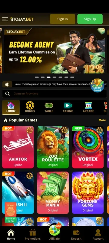 Tojay Bet APK download 
