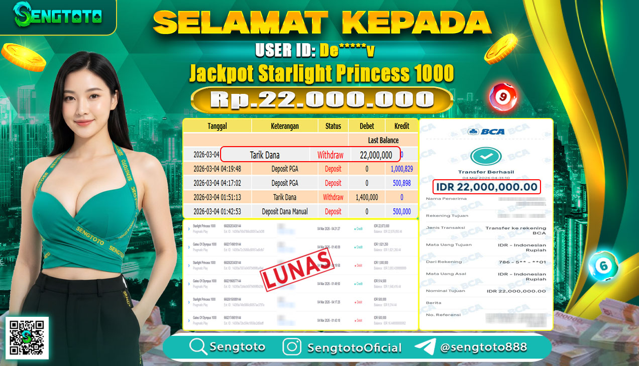 BUKTI PEMBAYARAN SLOT STARLIGHT PRINCESS 1000