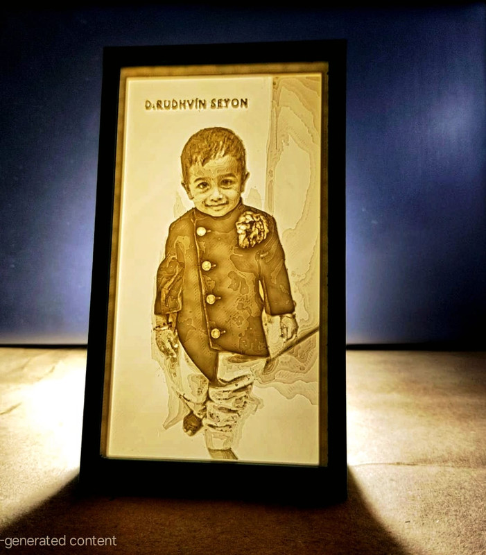 Wood Engraved Frame
