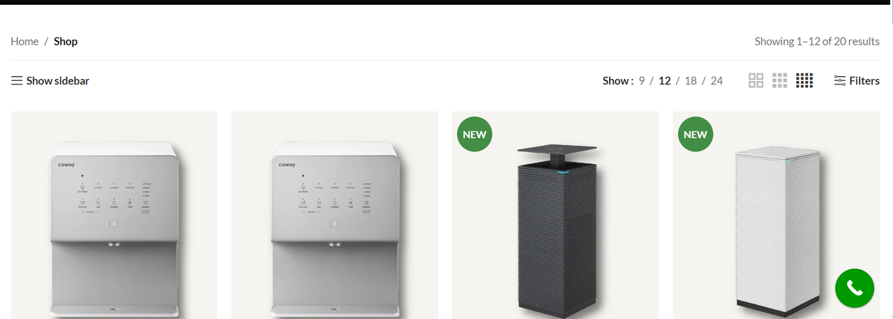 shop page