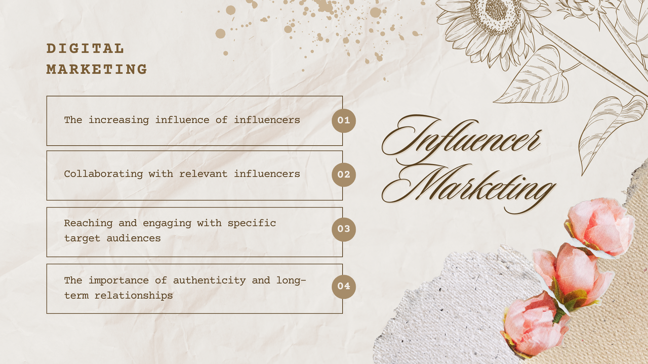 Black Beige Vintage Scrapbook Digital Marketing Presentation