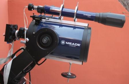tubo SCT en montura ecuatorial de horquilla con contrapeso