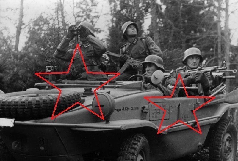WEHRMACHT SPÄHTRUPP IM GEFECHT MIT STGW44 MP43 K