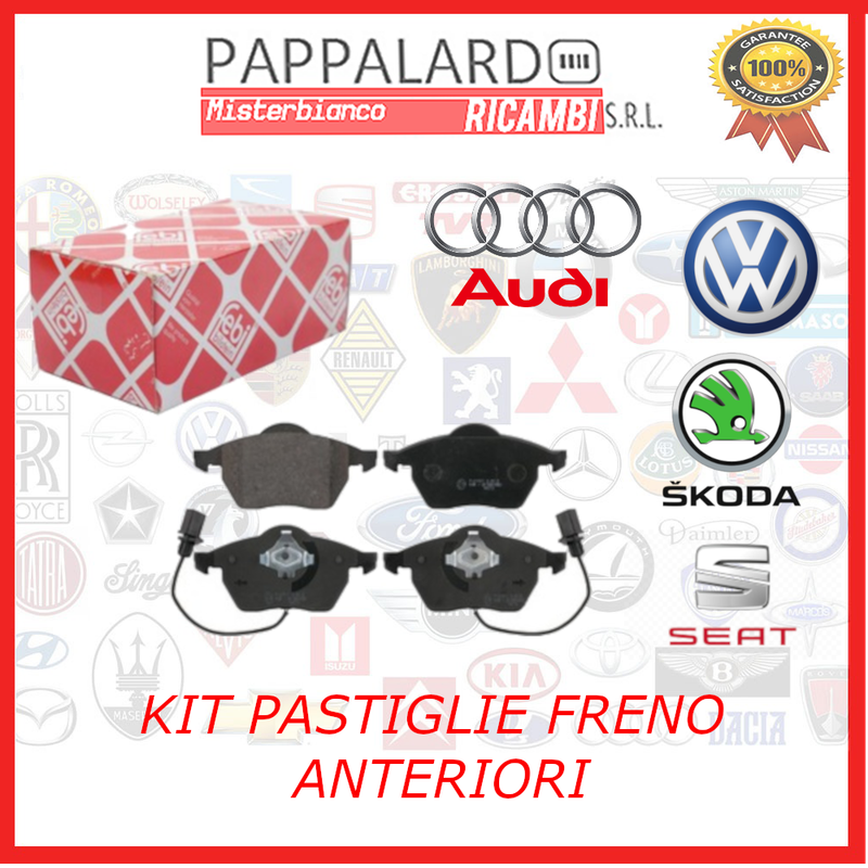 Kit pastiglie freno, Freno a disco FEBI BILSTEIN 16716 Assale anteriore