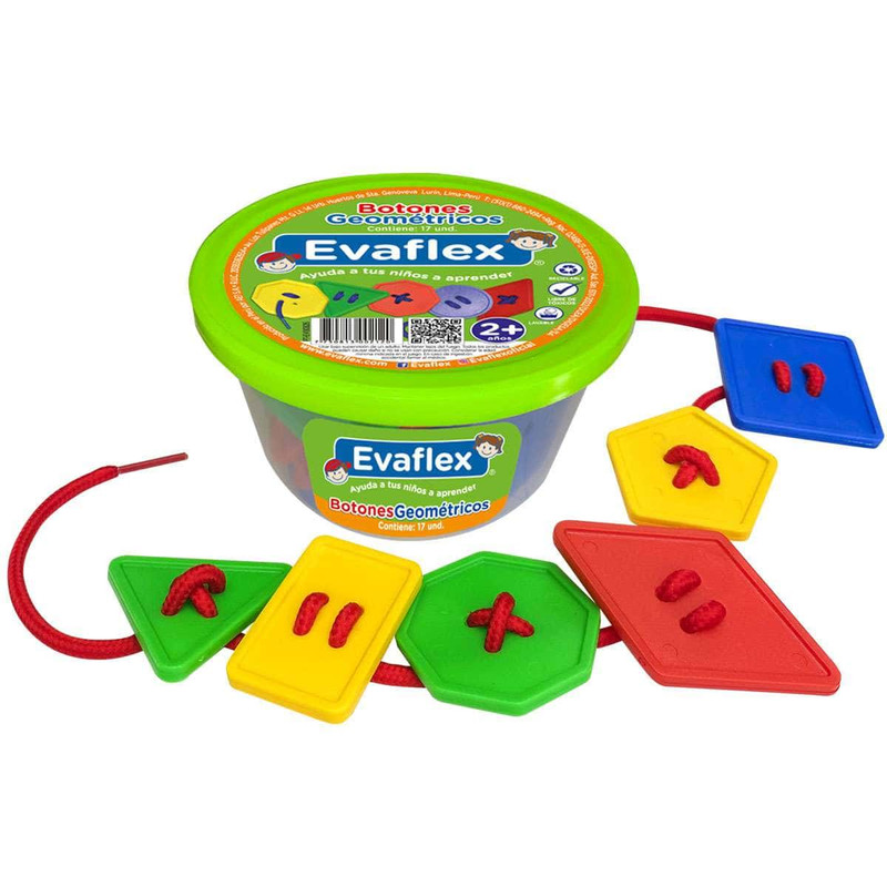 BOTONES GEOMÉTRICOS C/17 PZAS
