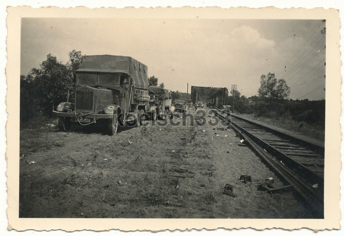 Foto Eisenbahn Brücke Westfront Belgien Frankrei