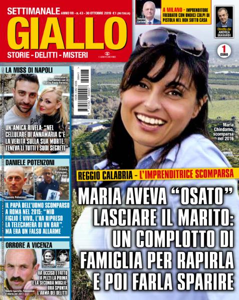 Giallo - 30 Ottobre 2019